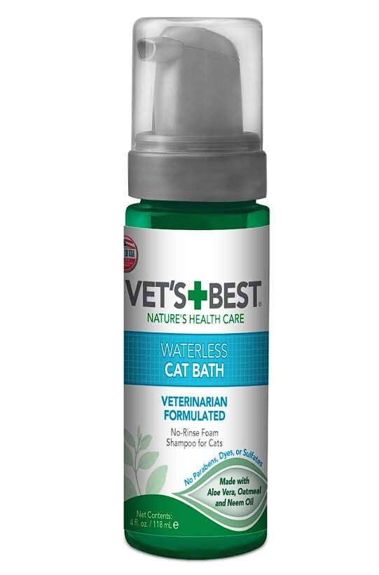 Vet's Best Waterless Cat Bath Піна для експрес купання котів 188мл від компанії ПП Блищик - фото 1