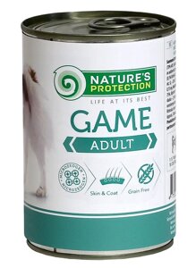 Вологий корм для дорослих собак усіх порід з грою Nature's Protection Adult Game 400г