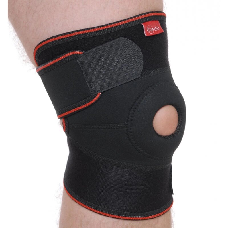 Бандаж на колінний суглоб роз'ємний R6102 UNI Чорний Remed від компанії Інтернет-магазин медтехніки і товарів для здоров'я - фото 1