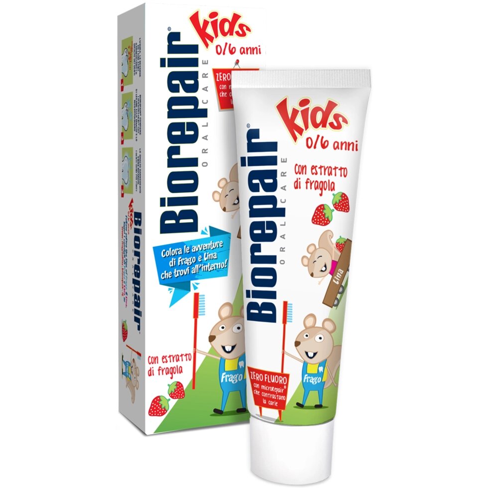Дитяча зубна паста Biorepair Веселий мишеня від 0 до 6 років, 50 мл від компанії Інтернет-магазин медтехніки і товарів для здоров'я - фото 1