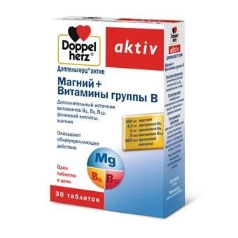 Доппельгерц Актив Магній B6 таблетки №30 від компанії Інтернет-магазин медтехніки і товарів для здоров'я - фото 1
