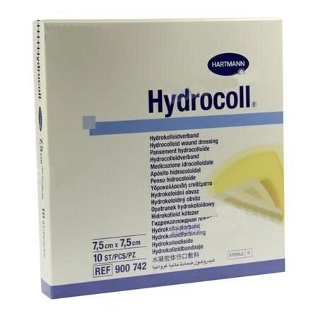 Гидроколлоидная пов'язка Hartmann Hydrocoll 7,5 x 7,5 см від компанії Інтернет-магазин медтехніки і товарів для здоров'я - фото 1