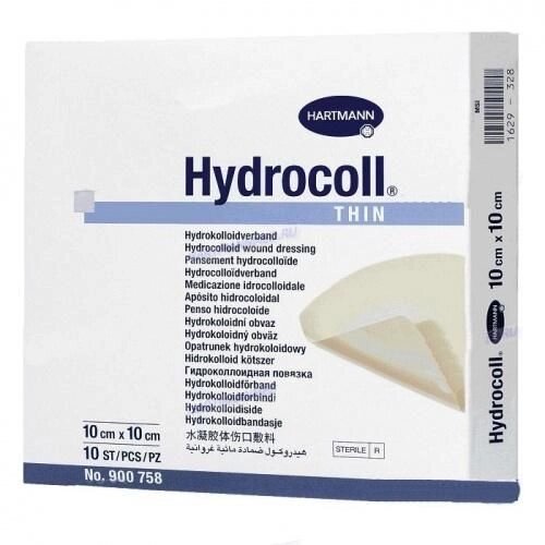 Гидроколлоидная пов'язка Hartmann Hydrocoll Thin 10 x 10 см від компанії Інтернет-магазин медтехніки і товарів для здоров'я - фото 1