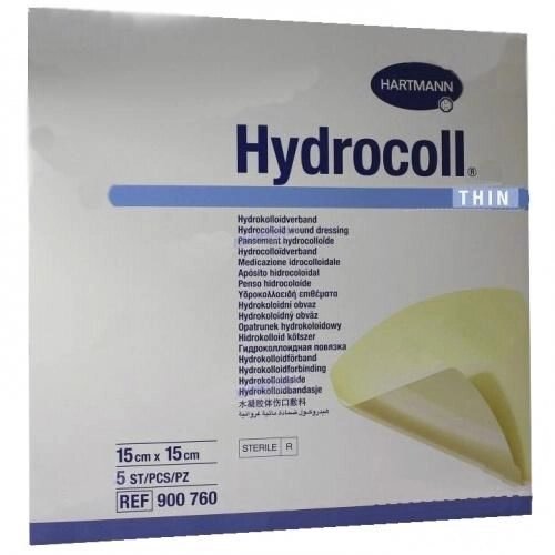 Гидроколлоидная пов'язка Hartmann Hydrocoll Thin 15 x 15 см від компанії Інтернет-магазин медтехніки і товарів для здоров'я - фото 1