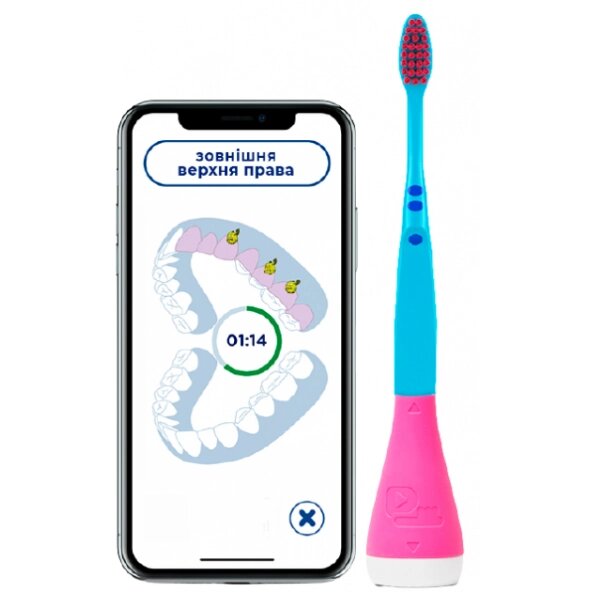 Інтерактивна насадка Playbrush Smart Pink + зубна щітка від компанії Інтернет-магазин медтехніки і товарів для здоров'я - фото 1