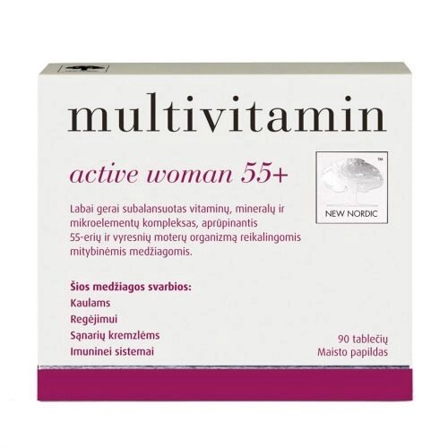 New Nordic Мультівітаміни для жінок Multivitamin active women 55+ 90 таблеток від компанії Інтернет-магазин медтехніки і товарів для здоров'я - фото 1