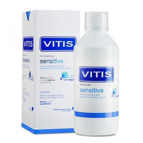 Ополаскиватель для зубов Vitis Sensitive Dentaid, 500 мл від компанії Інтернет-магазин медтехніки і товарів для здоров'я - фото 1