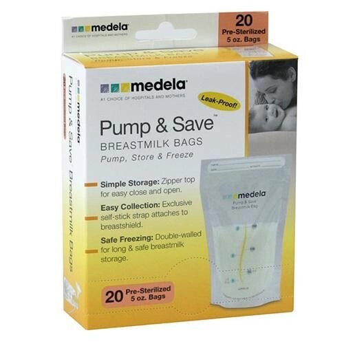 Пакети для зберігання грудного молока Medela Breastmilk Bags, 20 шт від компанії Інтернет-магазин медтехніки і товарів для здоров'я - фото 1
