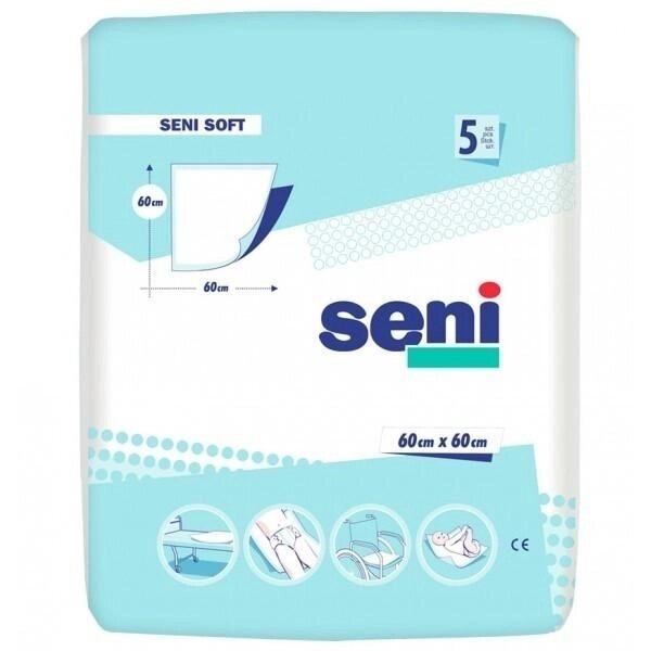 Пелюшки Seni Soft 60x60 (5 шт.) від компанії Інтернет-магазин медтехніки і товарів для здоров'я - фото 1
