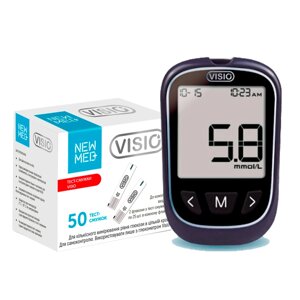 Система для контролю рівня глюкози в крові Visio + 60 тест-смужок Newmed