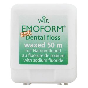 Зубная нить Emoform вощенная с фторидом и мятой 50м Dr. Wild & Co. AG