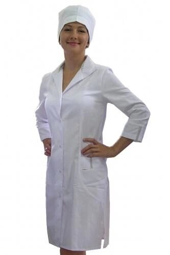 Жіночий халат медичний на ґудзиках арт. 46, Сорочка - фото