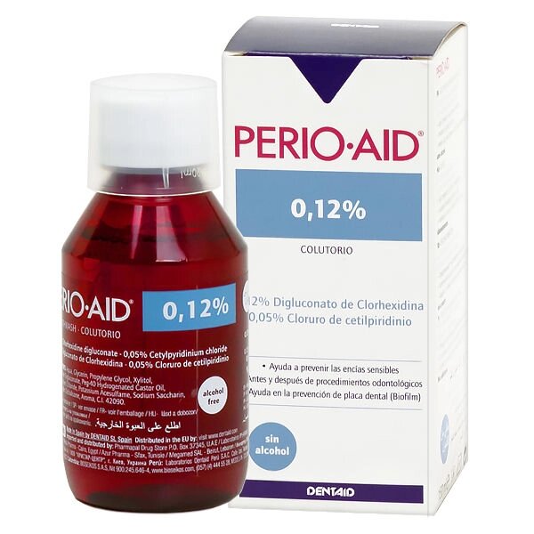 Ополіскувач антисептичний PERIO-AID 0.12% DENTAID, 150 мл - відгуки