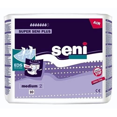 Підгузки Super Seni Plus Air Medium арт. 233, денні / нічні (10 шт.) від компанії Інтернет-магазин медтехніки і товарів для здоров'я - фото 1