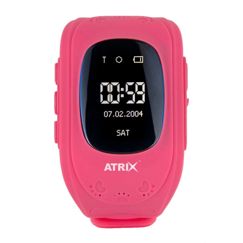Розумні годинник Smart watch iQ300 GPS рожеві ATRIX від компанії Інтернет-магазин медтехніки і товарів для здоров'я - фото 1