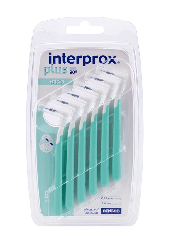 Щітка міжзубна INTERPROX PLUS 2G MICRO 0.9 мм, 6 шт. DENTAID від компанії Інтернет-магазин медтехніки і товарів для здоров'я - фото 1