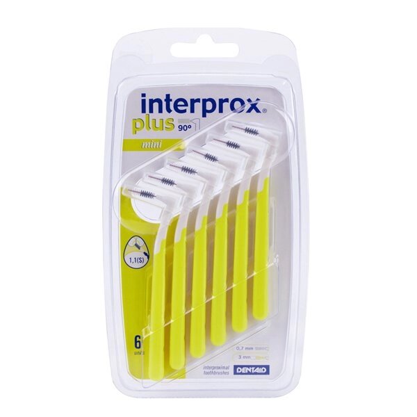Щітка міжзубна INTERPROX PLUS 2G MINI 1.1 мм, 6 шт. DENTAID від компанії Інтернет-магазин медтехніки і товарів для здоров'я - фото 1