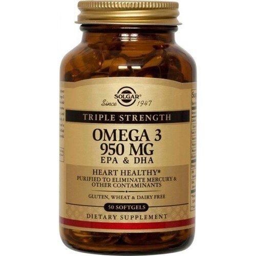 Solgar Omega-3 EPA & DHA Triple Strength 950 мг 50 м'яких капсул від компанії Інтернет-магазин медтехніки і товарів для здоров'я - фото 1