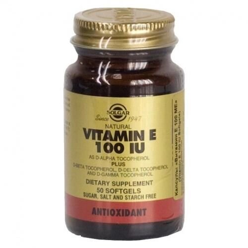 Solgar Вітамін Е (Vitamin E) 100 МО 550 мг №50 від компанії Інтернет-магазин медтехніки і товарів для здоров'я - фото 1