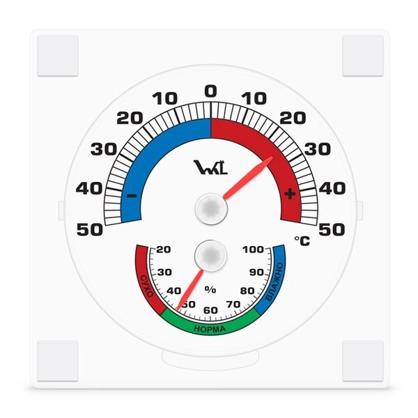 Термогігрометр віконний на липучці ВМО-1 Склоприлад від компанії Інтернет-магазин медтехніки і товарів для здоров'я - фото 1