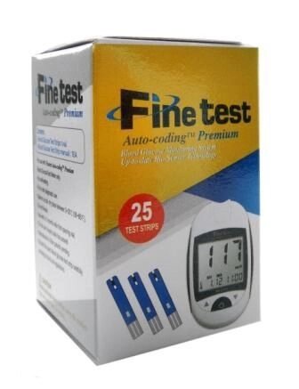 Тест-смужки Finetest premium, 25 шт. від компанії Інтернет-магазин медтехніки і товарів для здоров'я - фото 1