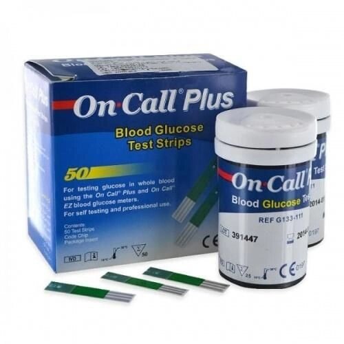Тест-смужки On-Call Plus (Он-Колл), 50 шт. від компанії Інтернет-магазин медтехніки і товарів для здоров'я - фото 1