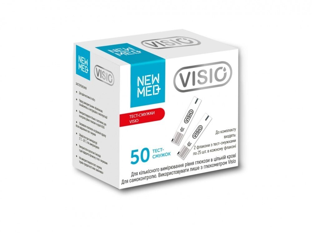 Тест-смужки Visio №50 Newmed від компанії Інтернет-магазин медтехніки і товарів для здоров'я - фото 1