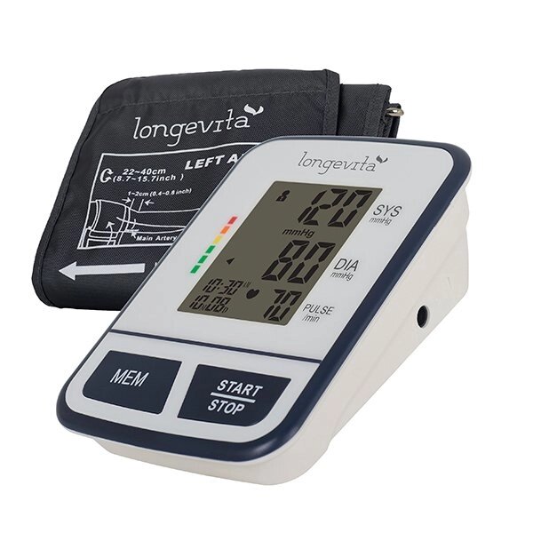 Тонометр автоматичний LONGEVITA BP-1303 + пам'ять на 120 вимірювань від компанії Інтернет-магазин медтехніки і товарів для здоров'я - фото 1