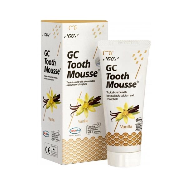 Тус Мус Vanilla (TOOTH MOUSSE) гель для ремінералізації і зміцнення зубів GC, 1 тюбик 35 мл від компанії Інтернет-магазин медтехніки і товарів для здоров'я - фото 1