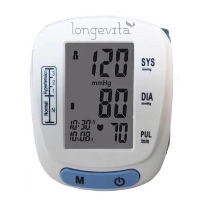 Вимірювач тиску автоматичний на зап'ястя LONGEVITA BP-201м від компанії Інтернет-магазин медтехніки і товарів для здоров'я - фото 1