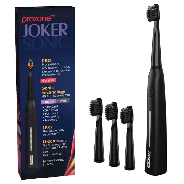 Зубна електрична звукова щітка JOKER MagicGray (Black) ProZone від компанії Інтернет-магазин медтехніки і товарів для здоров'я - фото 1