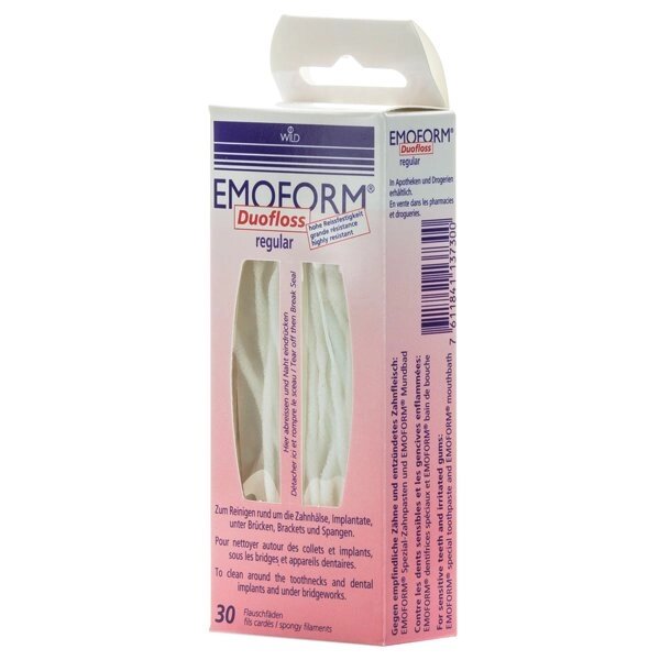 Зубна нитка Emoform Duofloss звичайна 30шт Dr. Wild & Co. AG від компанії Інтернет-магазин медтехніки і товарів для здоров'я - фото 1
