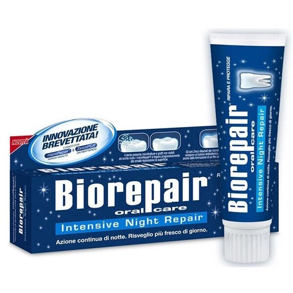 Зубна паста Biorepair INTENSIVE NIGHT Інтенсивне нічне відновлення, 75 мл від компанії Інтернет-магазин медтехніки і товарів для здоров'я - фото 1