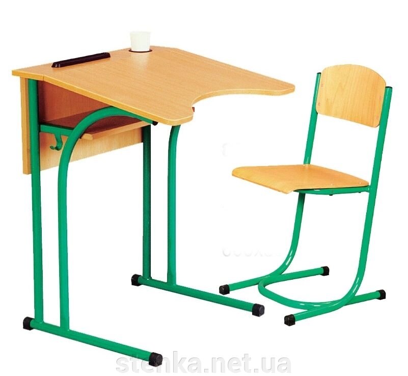Антисколіозні одномісний стіл і стілець регульовані по висоті від компанії SportStenkaUA Шведська стінка, спортивний куточок з виробництва, Київ - фото 1