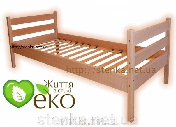 Дерев'яне ліжко Бук 190 * 80 від компанії SportStenkaUA Шведська стінка, спортивний куточок з виробництва, Київ - фото 1