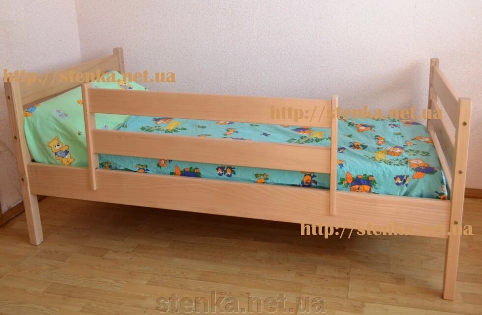 Дерев'яне ліжко з бортиком (БУК) від компанії SportStenkaUA Шведська стінка, спортивний куточок з виробництва, Київ - фото 1