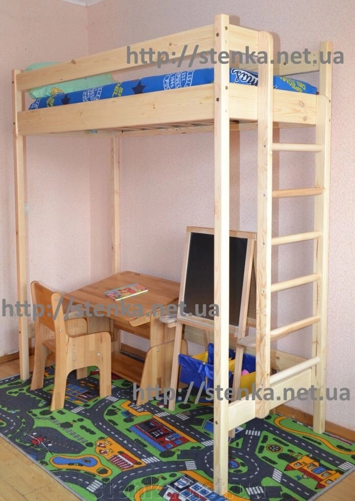 Дитяче ліжко горище "Кар-лсон" від компанії SportStenkaUA Шведська стінка, спортивний куточок з виробництва, Київ - фото 1