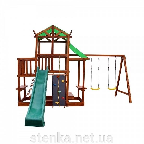 Дитячий ігровий майданчик з балконом і 2-мя столиками від компанії SportStenkaUA Шведська стінка, спортивний куточок з виробництва, Київ - фото 1