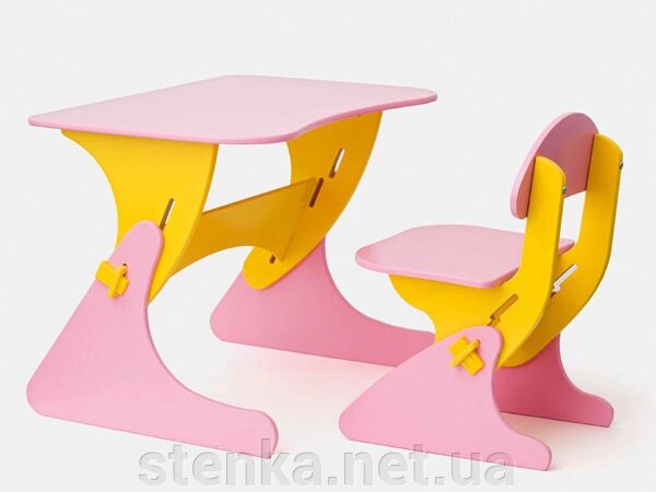 Дитячий стіл і стілець Растішка для дівчинки від компанії SportStenkaUA Шведська стінка, спортивний куточок з виробництва, Київ - фото 1