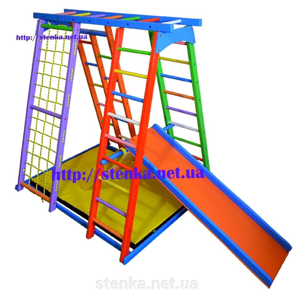 Ігровий спортивний комплекс для дитини "Igrosport" 1,5м від компанії SportStenkaUA Шведська стінка, спортивний куточок з виробництва, Київ - фото 1