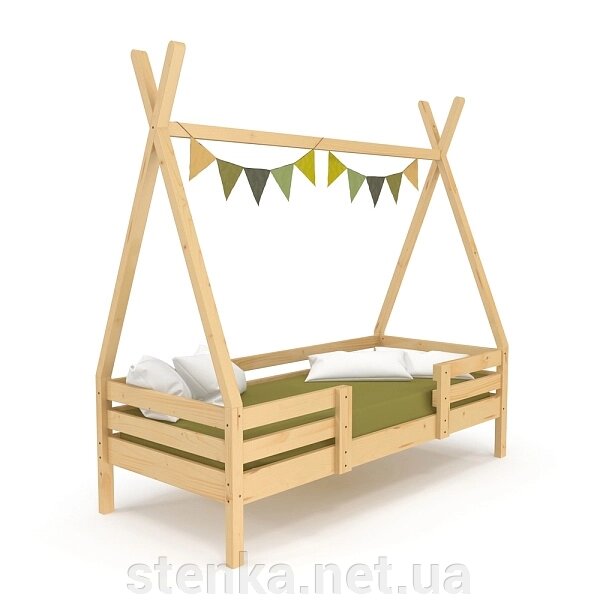 Ліжко дитяче будиночок Вігвам 190х80 см від компанії SportStenkaUA Шведська стінка, спортивний куточок з виробництва, Київ - фото 1