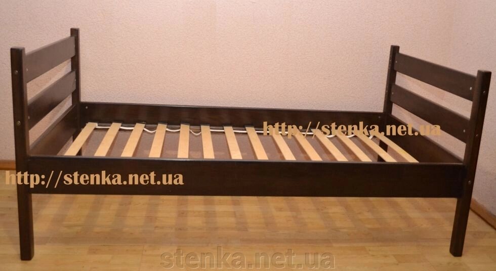 Ліжко з бука забарвлена ​​Венге 190 * 80 см від компанії SportStenkaUA Шведська стінка, спортивний куточок з виробництва, Київ - фото 1