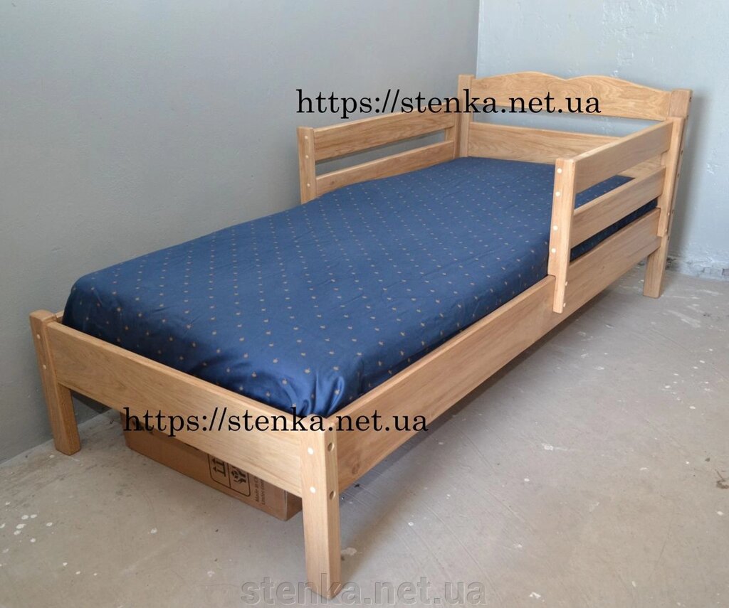 Ліжко з дубу з бортиками "Ліо" від компанії SportStenkaUA Шведська стінка, спортивний куточок з виробництва, Київ - фото 1