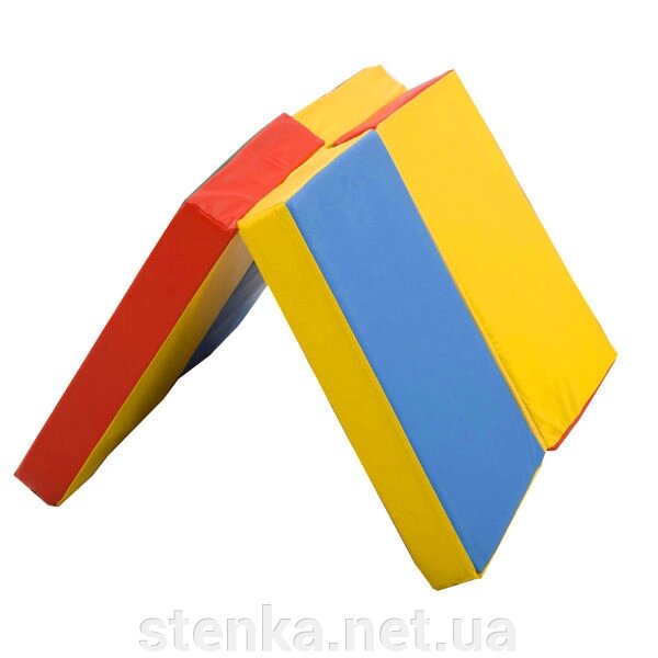 Мат складаний кольоровий товщиною 8 см 120х80см від компанії SportStenkaUA Шведська стінка, спортивний куточок з виробництва, Київ - фото 1