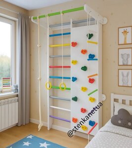 Біла шведська стінка Комбі Скалодром