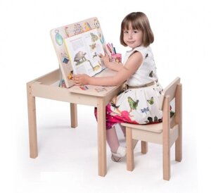 Дитячий столик-парта-мольберт для творчості та ігор Беж
