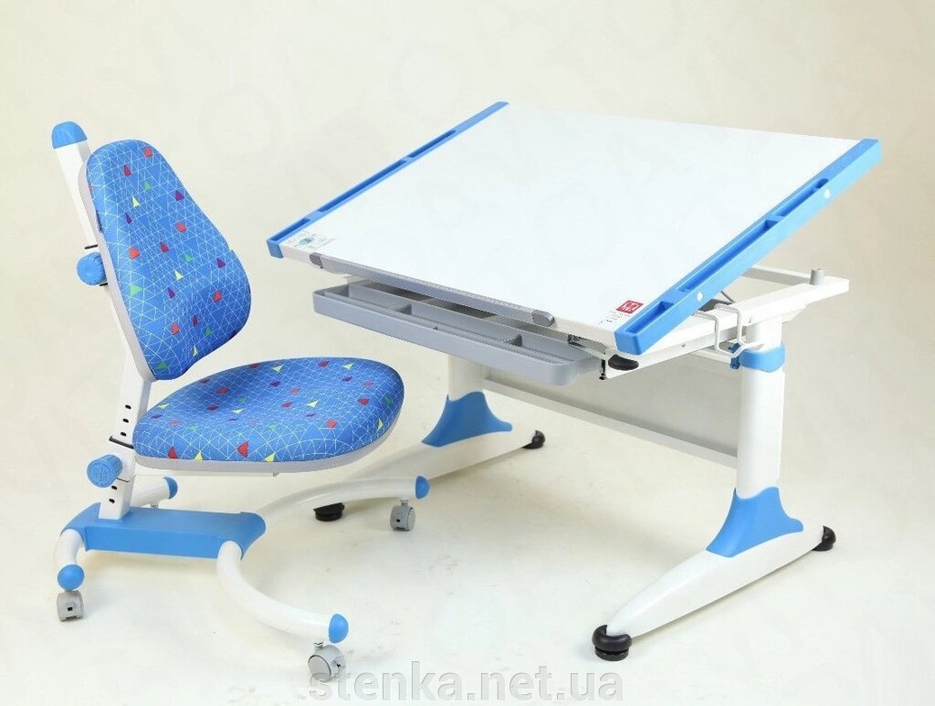 Комплект письмовий стіл K1 і дитяче крісло Тайвань, 2 кольори - Україна