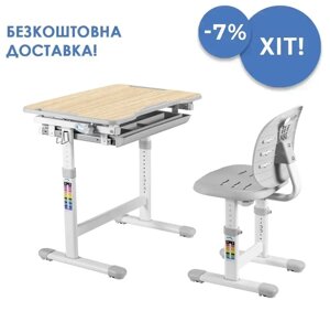 Комплект парта + стілець piccolino III grey