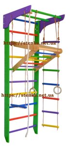 Спортивна шведська стінка з переставним рукоходіком КіндСпорт-2