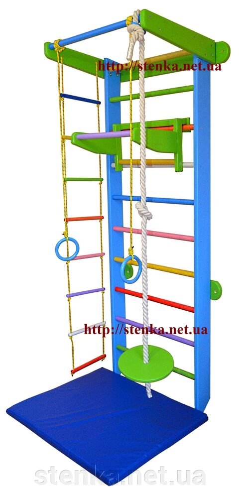 Шведська спортивна стінка з турничком для дітей h225 від компанії SportStenkaUA Шведська стінка, спортивний куточок з виробництва, Київ - фото 1